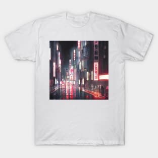 Neo Tokyo - Empty Street - Night Lights T-Shirt